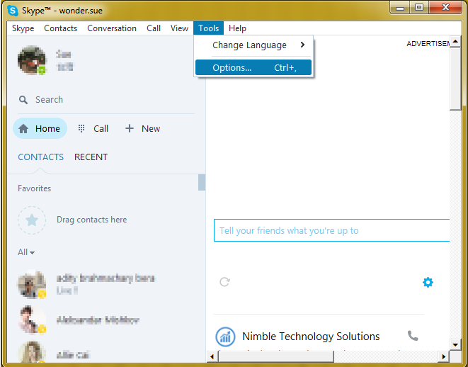 skype网页版聊天，skype for web