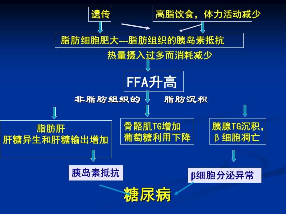 关于为什么糖尿病患者常伴有TG升高的信息