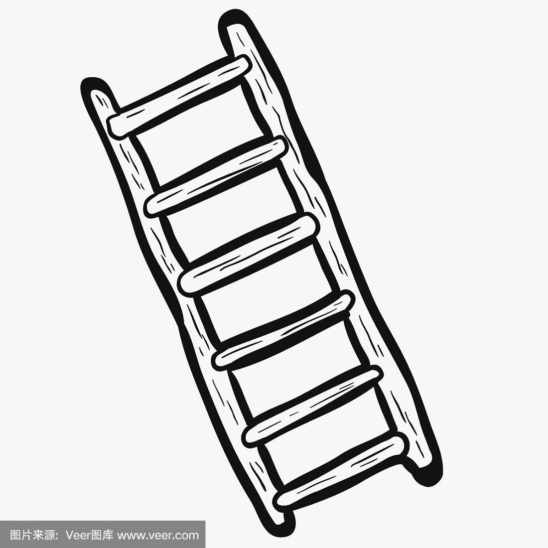 梯子的图画:梯子简笔画 儿童画